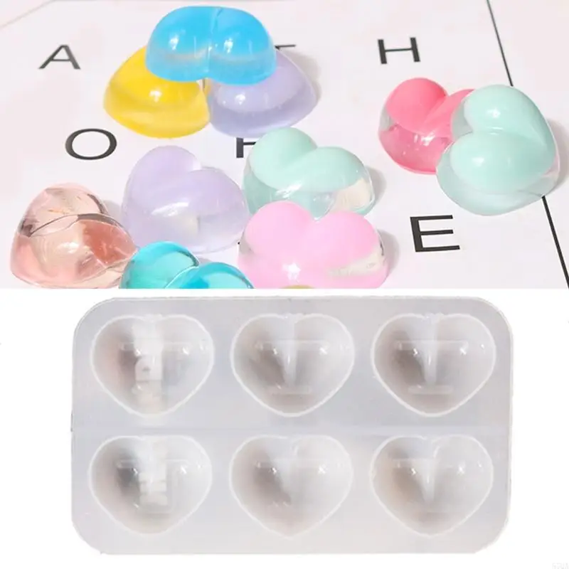 57QA Love Butt Shape Ornaments Resin Casting Silicone Mold Woman Keychain Decorative Pendant Jewelry Mold for DIY Crafts