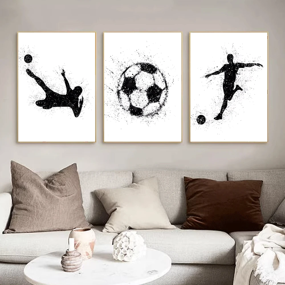 Canvas Print Painting, Sports Football Pattern, Modern Sports Style, Living Room, Dining Room, Entrance Bedroom Home Decoration