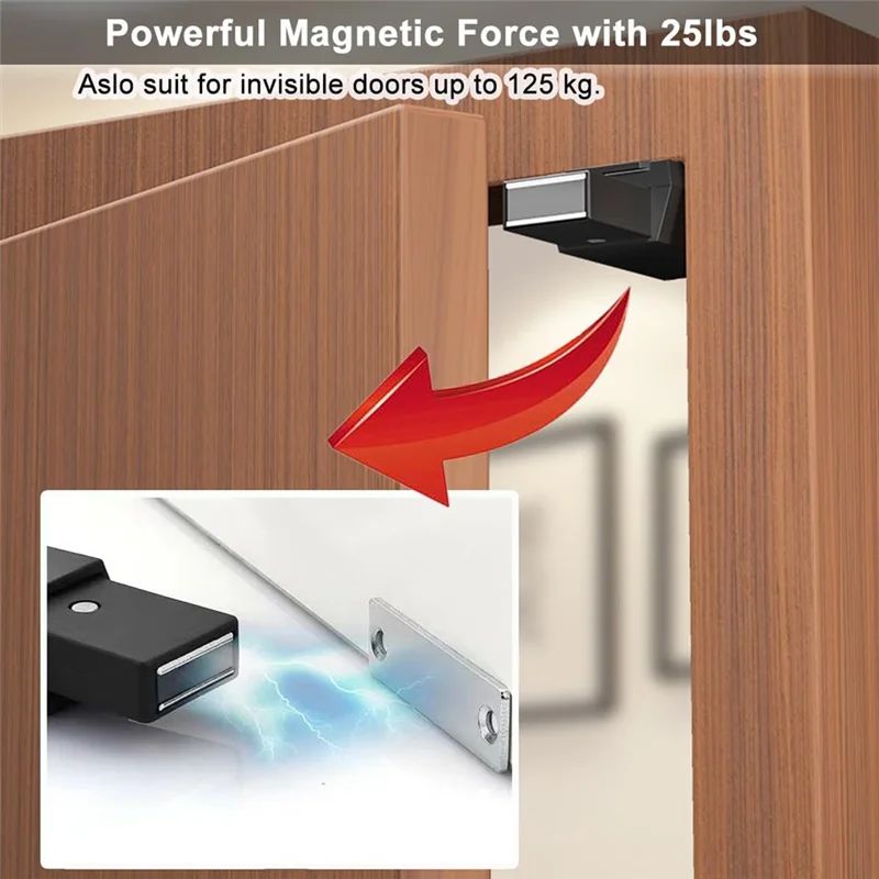 

L72A-2 Pack Heavy Duty Push Latch & Lock For Door Touch Latches And Catch Magnet Push Release Drawer Pull Tip, Black Dura
