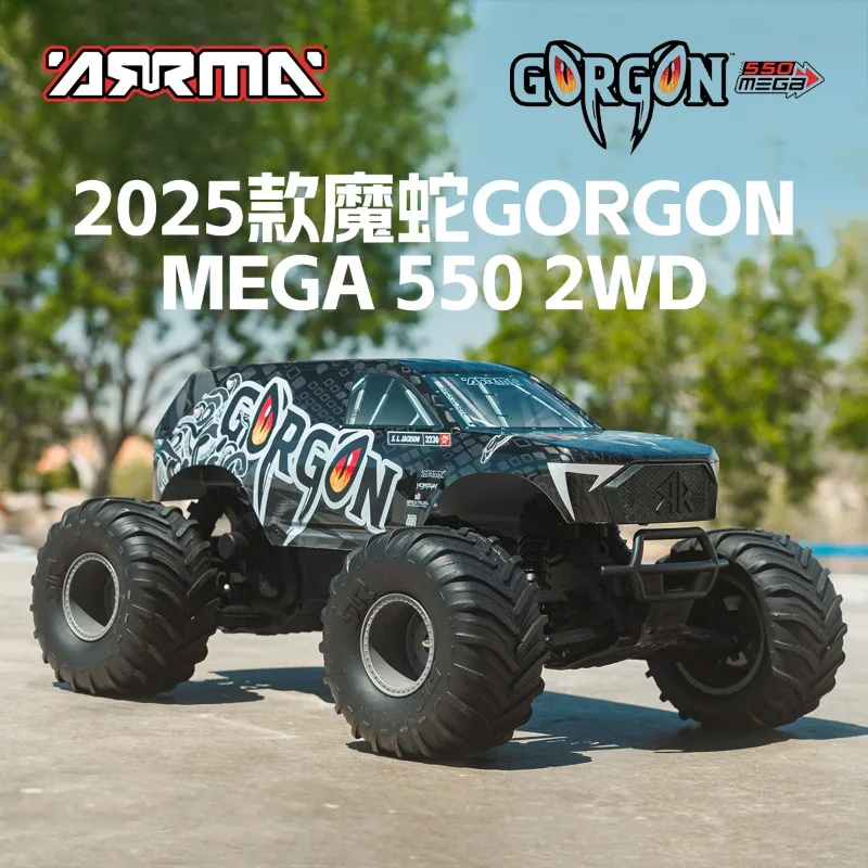 

ARRMA 2025 New Gorgon MEGA 550 2WD 1/10 Brushed Monster Truck RTR - Ready-to-Run Off-road RC Electric Model Car Toys for Boys
