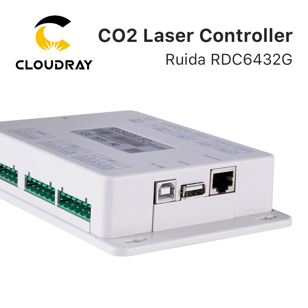 Imagem -02 - Clouday-ruida Rdc6432 Co2 Sistema Controlador Laser para Gravação a Laser Máquina de Corte Substituir Awc708s 6442s Leetro