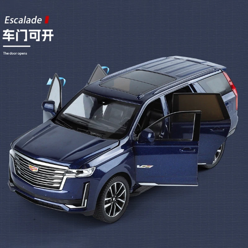 Diecast 1:24 Scale Escaladeรุ่นรถเสียงและแสงคอลเลกชันจอแสดงผลเครื่องประดับของเล่นของขวัญ