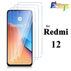 For Redmi 12 Xiaomi Tempered Glass Screen Protector Crystal Mica 9H Protective HD Clear Transparent Anti Scratch
