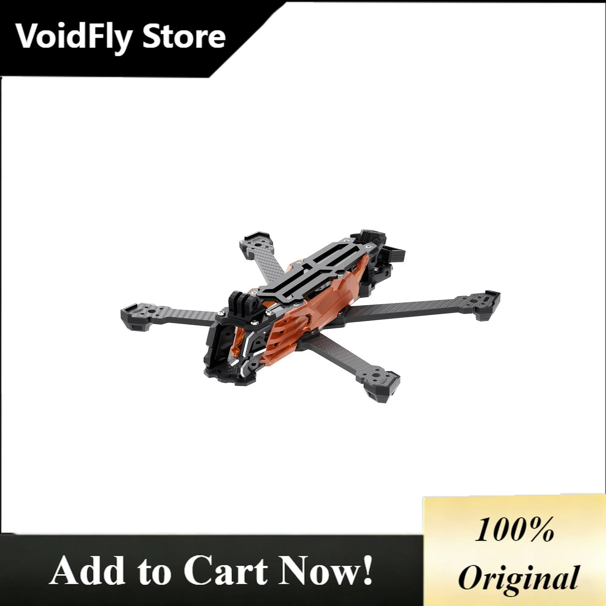 VoidFly GEPRC GEP-Vapor X6 / X5 / D5 / D6 5Inch 6Inch  carbon fiber Frame Kit installed compatibly with the DJI O4 PRO AIR UNIT