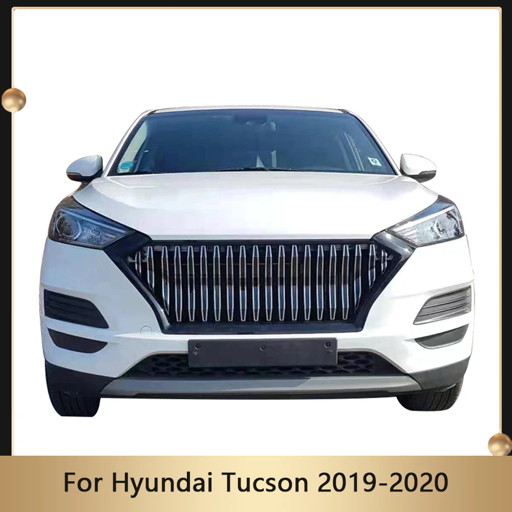 

Car Racing Grills Front Grille For Hyundai Tucson 2019 2020 Replacement Bumper Hood Mesh Cover Upper Grid Auto Accessories