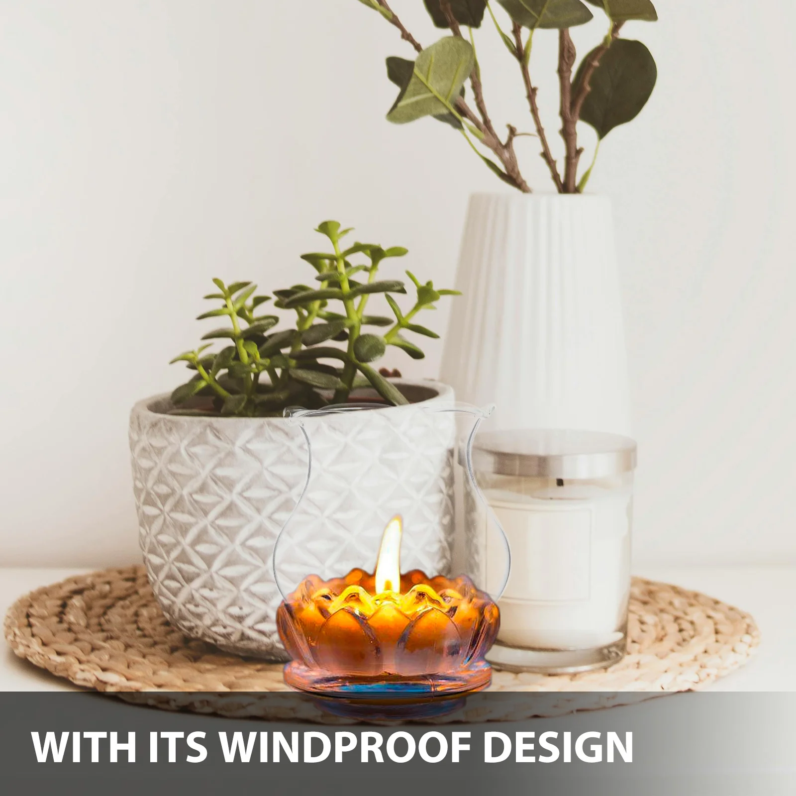 

Glass Oil Lamp Shade Retro Thick Windproof Design Small Lamp Cover Outdoor Camping Light Accessory Creative Light Cover