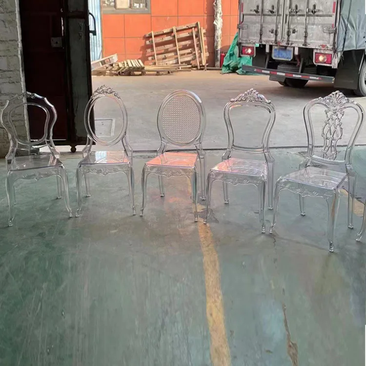 Wholesale wedding chairs, acrylic, clear crystal chairs, resin, slub chairs, plastic integrated outdoor wedding chairs