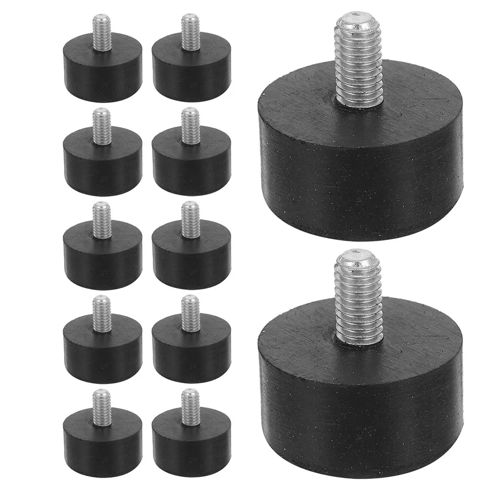 12Pcs Furniture Levelers Adjustable Rubber Screw Threaded Feet Stabilizers for Tables Chairs Sofas Floor Protection Noise