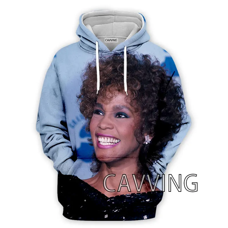 New Fashion  3D Print  Whitney Houston  Hoodies Hooded Sweatshirts Harajuku Hoodie Sweatshirts Tops Clothing  for Women/men