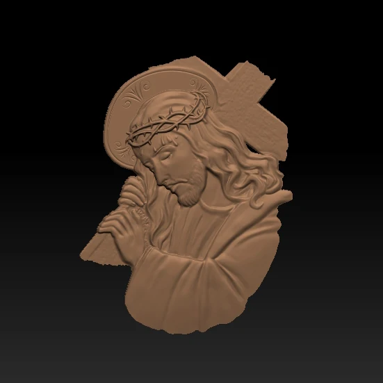 16pcs Religion Icon 3D STL Model for CNC Router Artcam Aspire Cut3d 3D Printer_Jesus Bas Relief