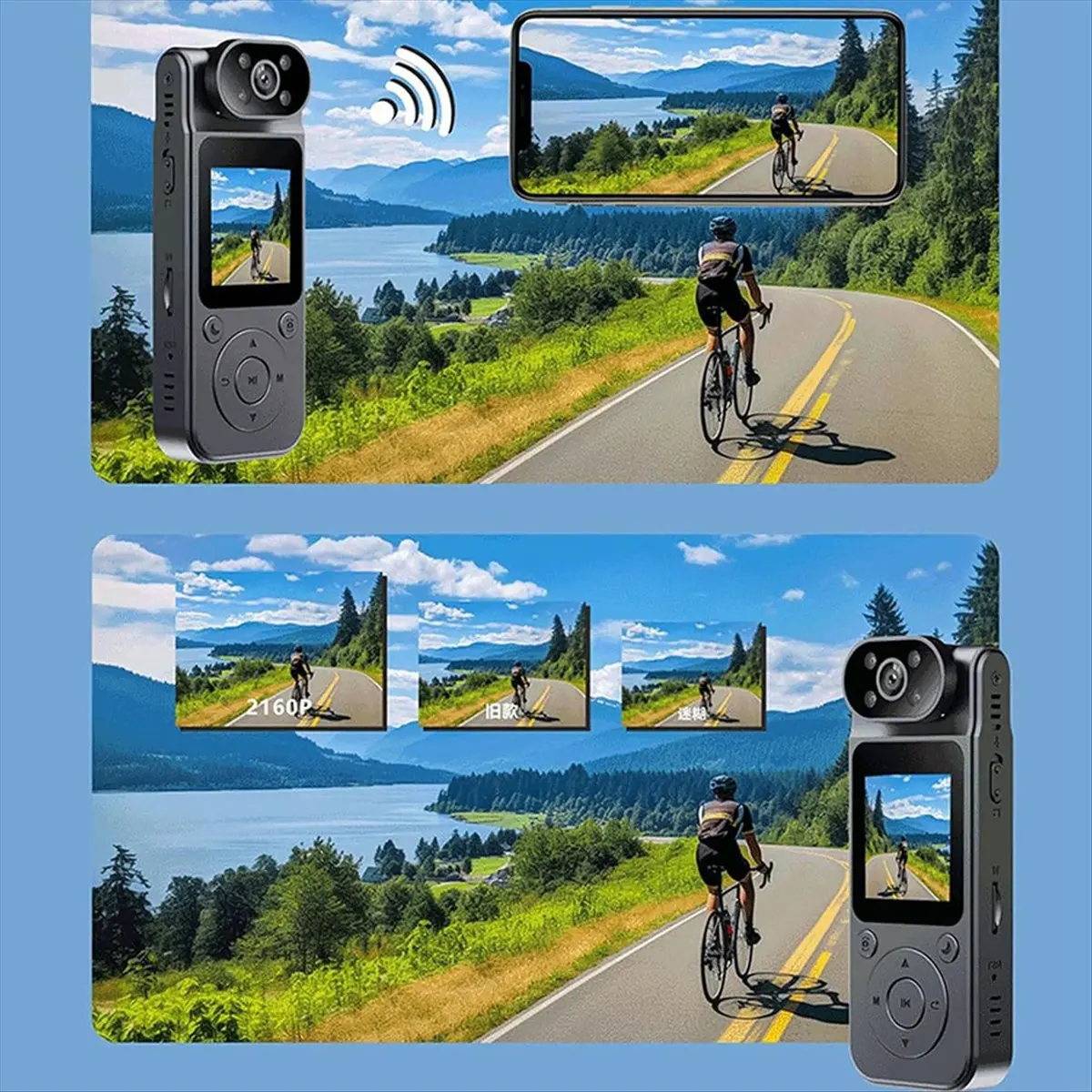 meof-1080p-プロタブルデジタルカメラ、回転可能なレンズ付きスポーツカメラ、音声レコーダー、ジャーナリストや冒険家向けのボディカム、a