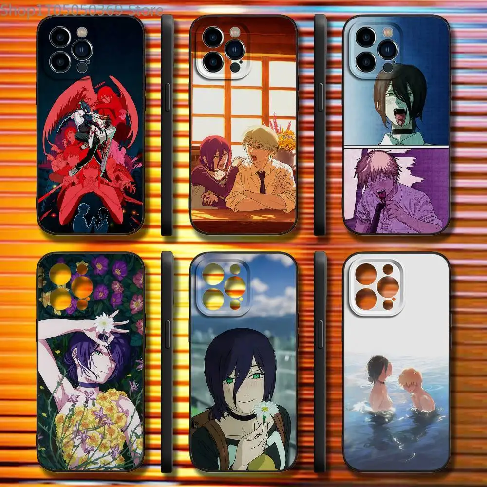 

Movie R-Reze Denji Phone Case For iPhone 17,16,15,14,13,12,11,Pro,Max,Plus,X,XS,SE4,E,Mini,Soft Black Case