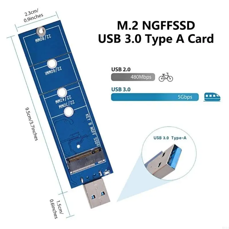 W91A M.2NGFF SSDS до USB3.0 Адаптер для быстрой передачи данных 5 Гбит / с и простого использования