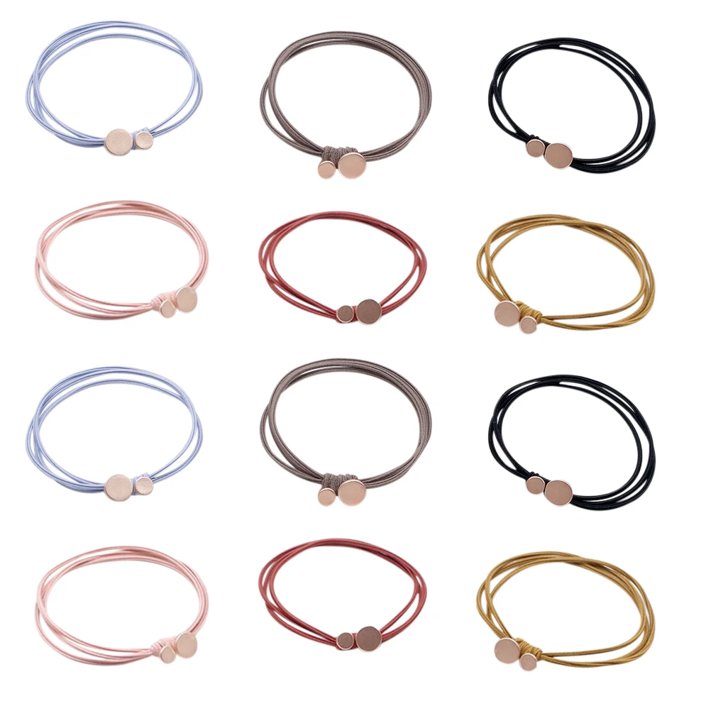 

18 Pcs Hair Ties Elastic Decorative Zinc Alloy Ropes for Girls Kids Suitable All Hair Styles Protect Hydrate Naturally