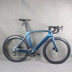 TT-X34 Full Hidden Cable Aero Disc Road Complete Bike Chameleon Paint 24 Speed Empire Pro Groupset