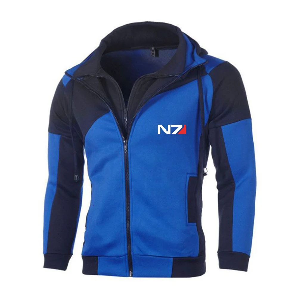 2025 Mass Effect N7 Logo Cardigan Coat High Street Sweatshirt Spring And Autumn Man's High Quality Jacket Print Zipper Hoodies view 4