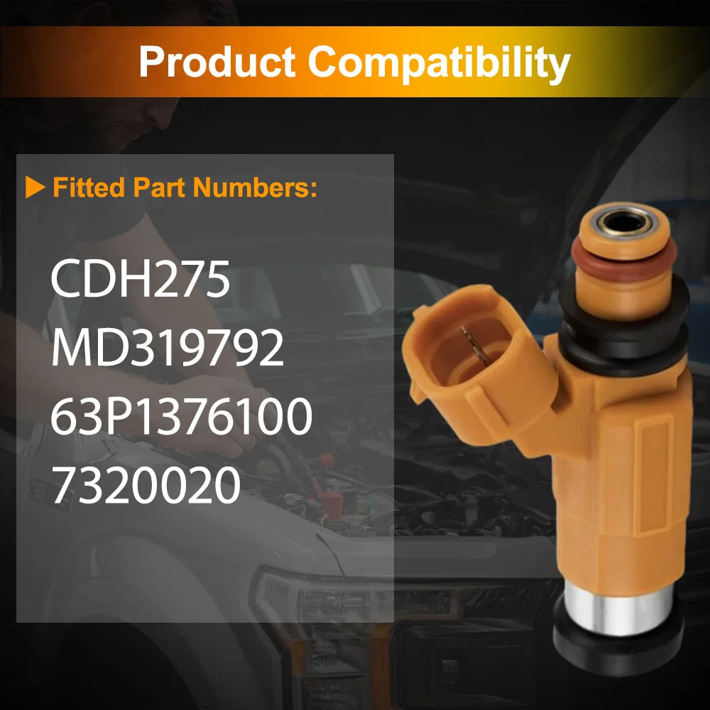 

Топливные инжекторы, 4 шт., брикет MD319792 CDH275 для подвесной части Yamaha F150 для Mitsubishi Galant AW347305 63P137610000