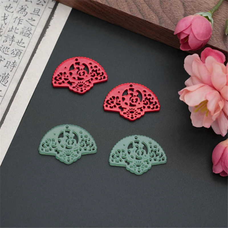 

10 шт., новые креативные уксусные кислоты, геометрические веерные подвески, разъемы, серьги-подвески «сделай сам», шпилька, изготовление ювелирных изделий, аксессуары из смолы