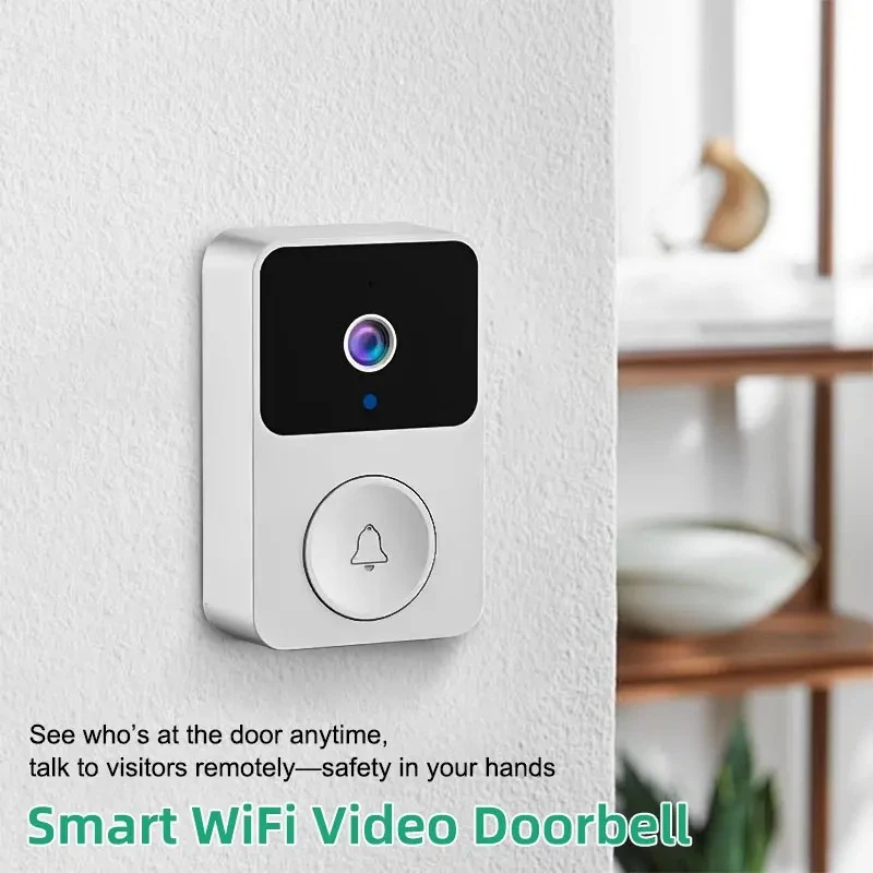 WiFi Video Doorbell Smart Wireless Doorbell with Night Vision Outdoor Wireless Door Bell Intercom Doorbell for Home Security