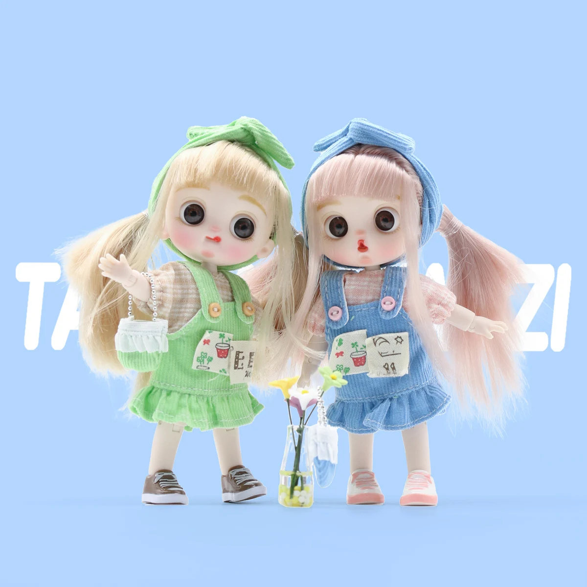 

HOUZIWA Kawaii Pocket Doll 10CM OB11 Mini Joint Doll Moveable BJD Doll DIY Toys Gift for Girls