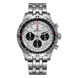 BERNY Navitimer-Montre à quartz pilote d'aviation pour homme, chronographe, saphir, super Shoous, montre-bracelet multifonctionnelle de luxe