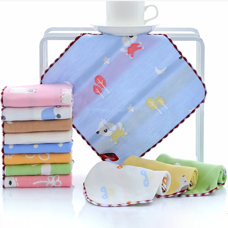 100% Cotton Baby Towels 6 Layers Kids Children Hand Towels Handkerchief