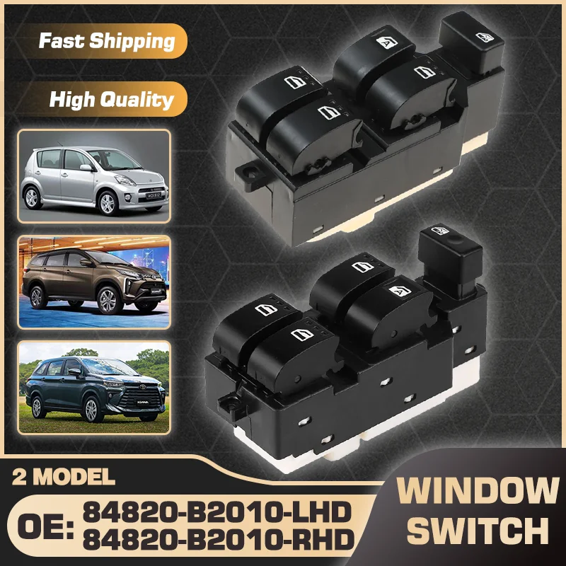 

LHD/RHD 84820-B2010 Power Window Control Switch Button For Toyota Avanza BB Daihatsu Sirion Terios 84820-B2090 84820B2210 12Pins