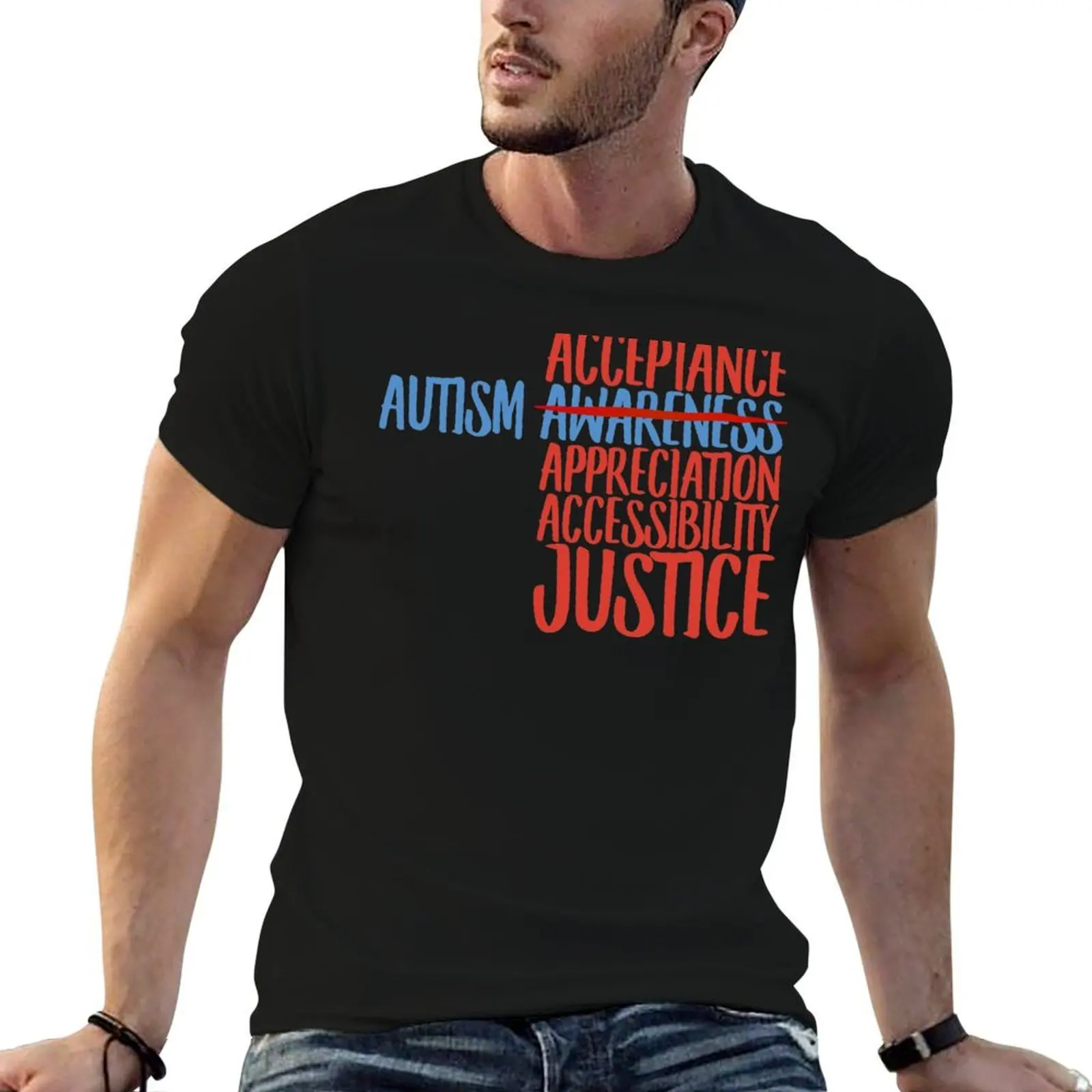 Autism Acceptance T-Shirt luxury t-shirt valentines clothes Men's clothing
