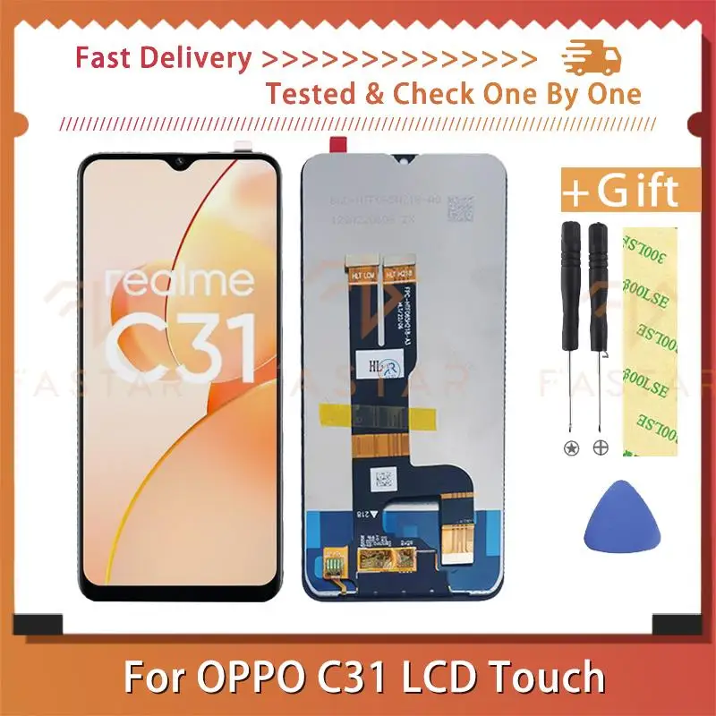 

6.5"Original For OPPO Realme C31 LCD Display Touch Digitizer Assembly Replace Repair mobile phone Screen RMX3501 C31 lcd