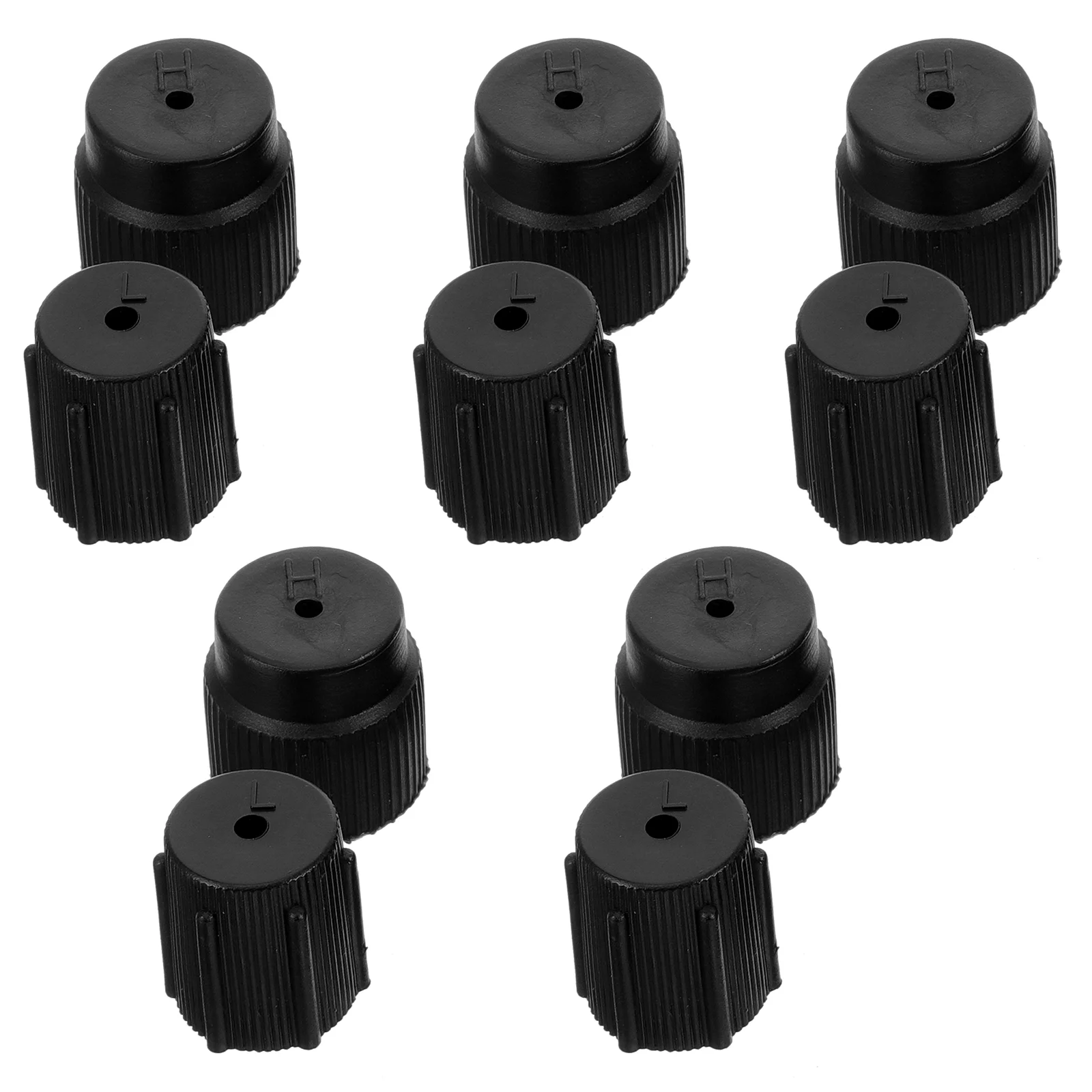 

10 Pcs Car Air Conditioner Pressure Cap Conditioning Accessories Charging Port Set Valve Core Kit Abs Plastic Recharge Caps