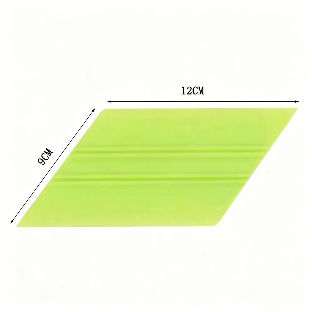 Green Yellow Diamond Shaped PP Soft Scraper Car Film Tool for Car Body and Window Edge Wrapping