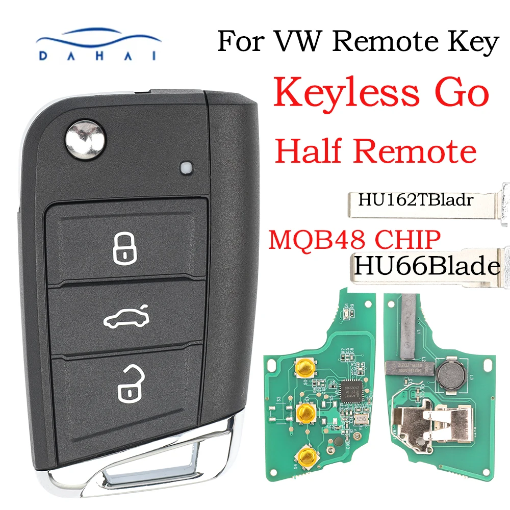 

DH Автомобильный дистанционный ключ 433 МГц MQB48Chip для VW Seat Golf 7 MK7 Tiguan Touran Polo для Skoda Octavia A7 5G6959752AB/BB 6V0959752D