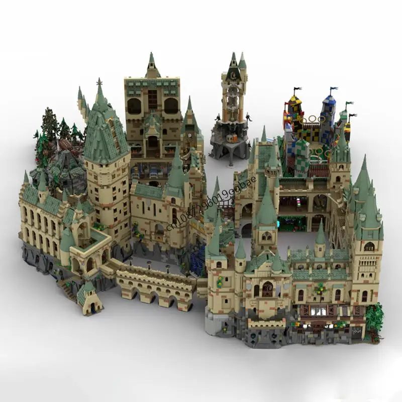 NUOVO 13088PCS Film magico Harrying MOC Modulare Hogwarts Grounds modello FAI DA TE idee creative Giocattolo per bambini Assemblaggio Puzzle Regalo di compleanno