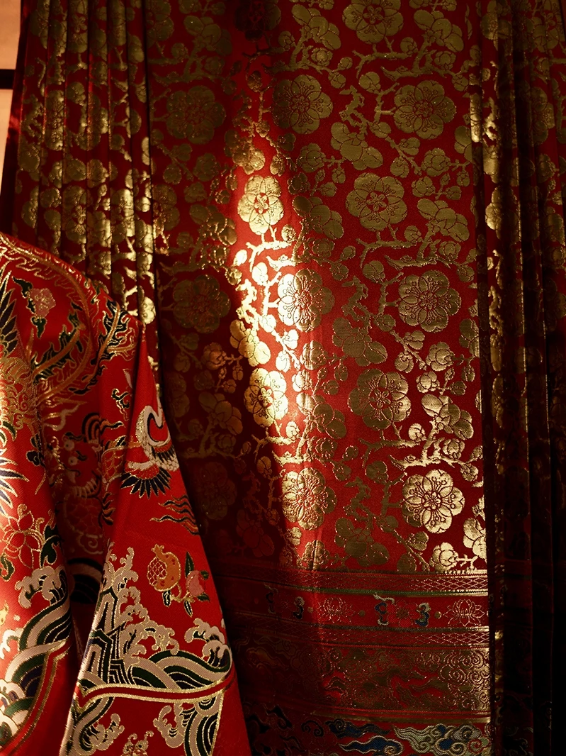 Original Ming style Hanfu faux makeup flower on the ground, six meter eight pairs of pleated horse face skirt for CHINESE HANFU