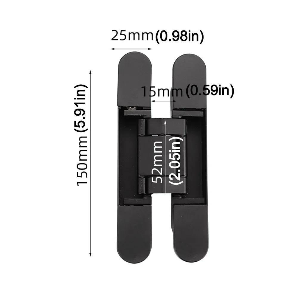 Zinc Alloy Door Hinge Folding 180 Degree Adjustable Cross Hidden Hinge Invisible Cabinet Cupboard Door Hinge