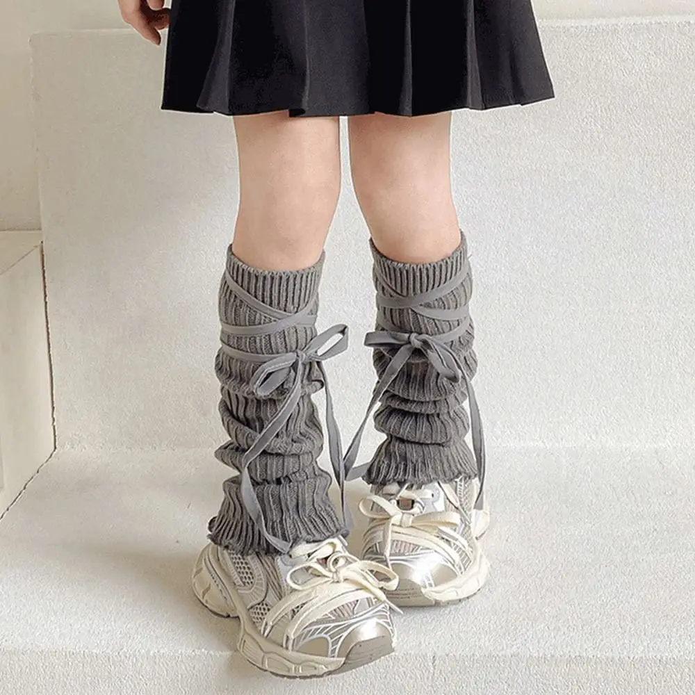 Korean Style Solid Color Kids Lace Leg Warmers Knitted Lace Trim Foot Cover Soft Fabric Elastic Lolita Style Socks Children Wear