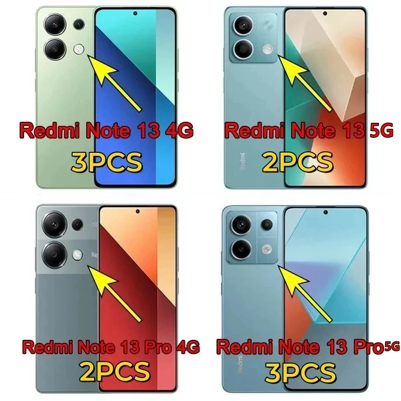 Camera Protector Glass for Xiaomi Redmi Note 13 Pro Plus / Note13 14 13pro+ 5G 4G Lens Metal Ring Protective Cap Case