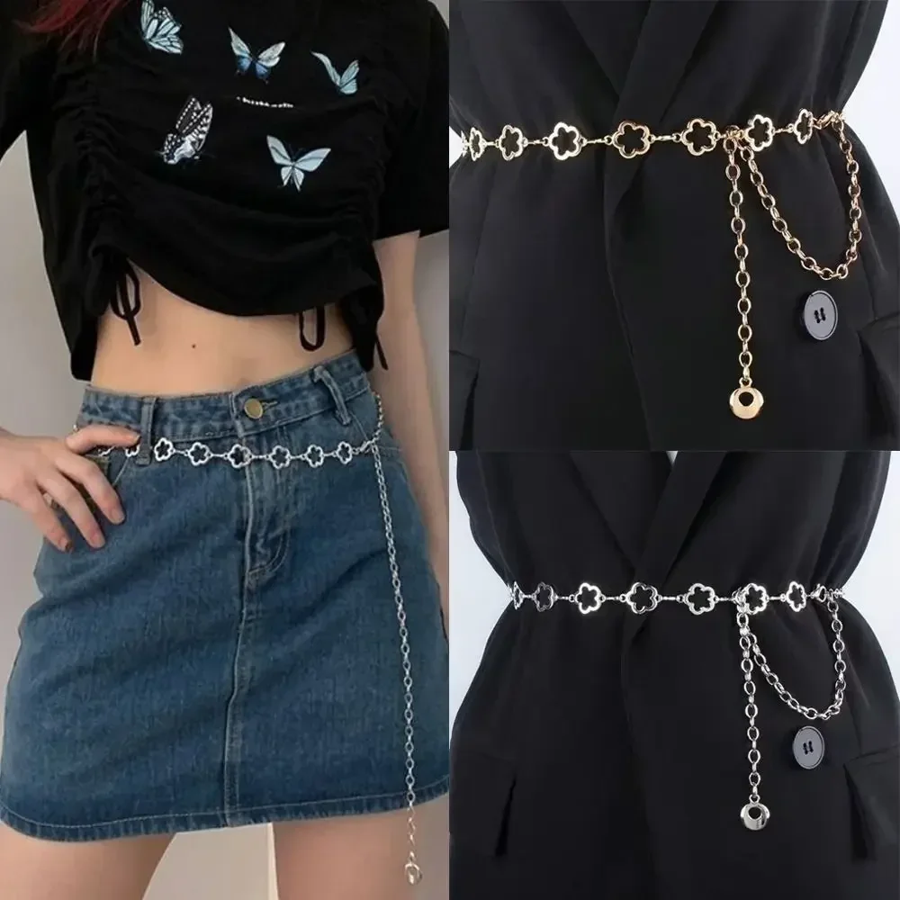 

Fashion Metal Waist Chain Dress Coat Sweater Suit Decoration Belts for Women Luxury Design Waistband Female Dress Jeans Straps