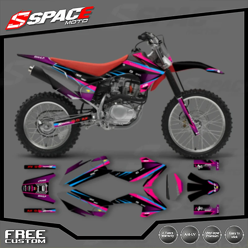 

SPACE индивидуальная мотоциклетная графическая фоновая наклейка для HONDA CRF150F CRF230 2015 2016 2017 2018 2019 2020 наклейки наборы наклеек 04
