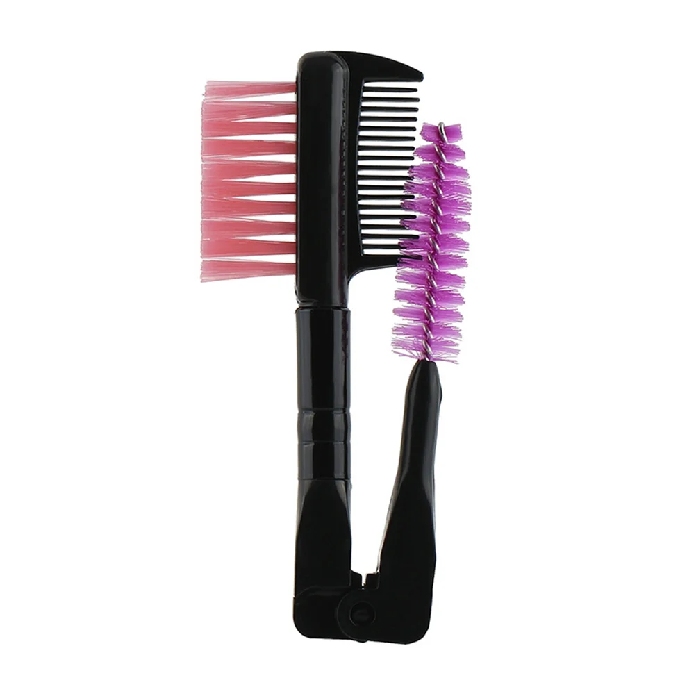 Eyelash Eyebrow Comb Makeup Brush Tool Mascara Wands Applicator Double-end Beauty Brush (Random Color)