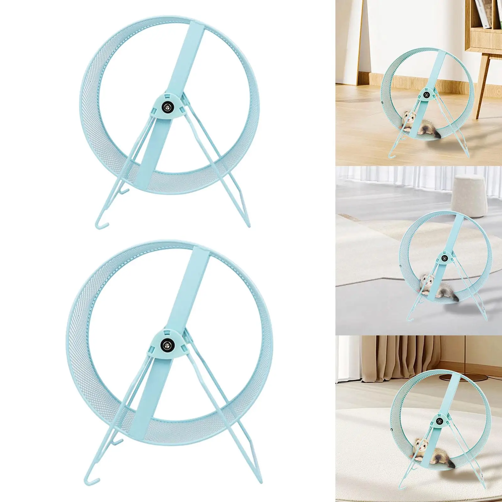 Rueda de ejercicio para hámster, rueda para jugar y correr, silenciosa, aumenta la actividad, rueda para correr de Chinchilla para ratón, mascotas pequeñas, gerbos