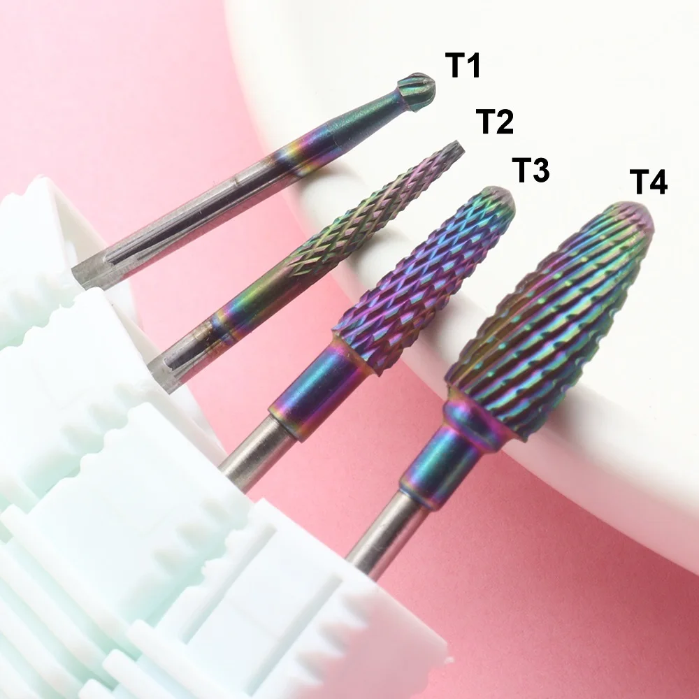 1 stuks Rainbow Premium wolfraamcarbide nagelboren - professionele nagelbooraccessoires voor gel-acrylverwijdering, manicure tot