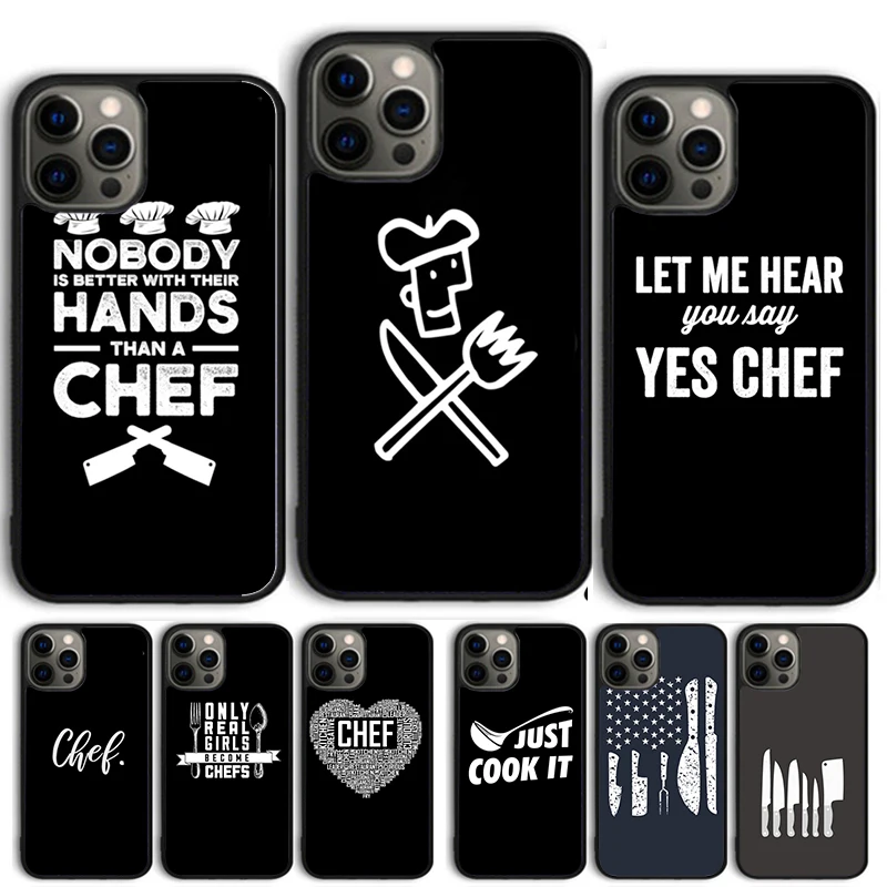 Cooking Chef Knives Phone case  For iPhone 16 15 14 X XR XS 11 12 mini 13 Pro MAX Plus cover shell coque