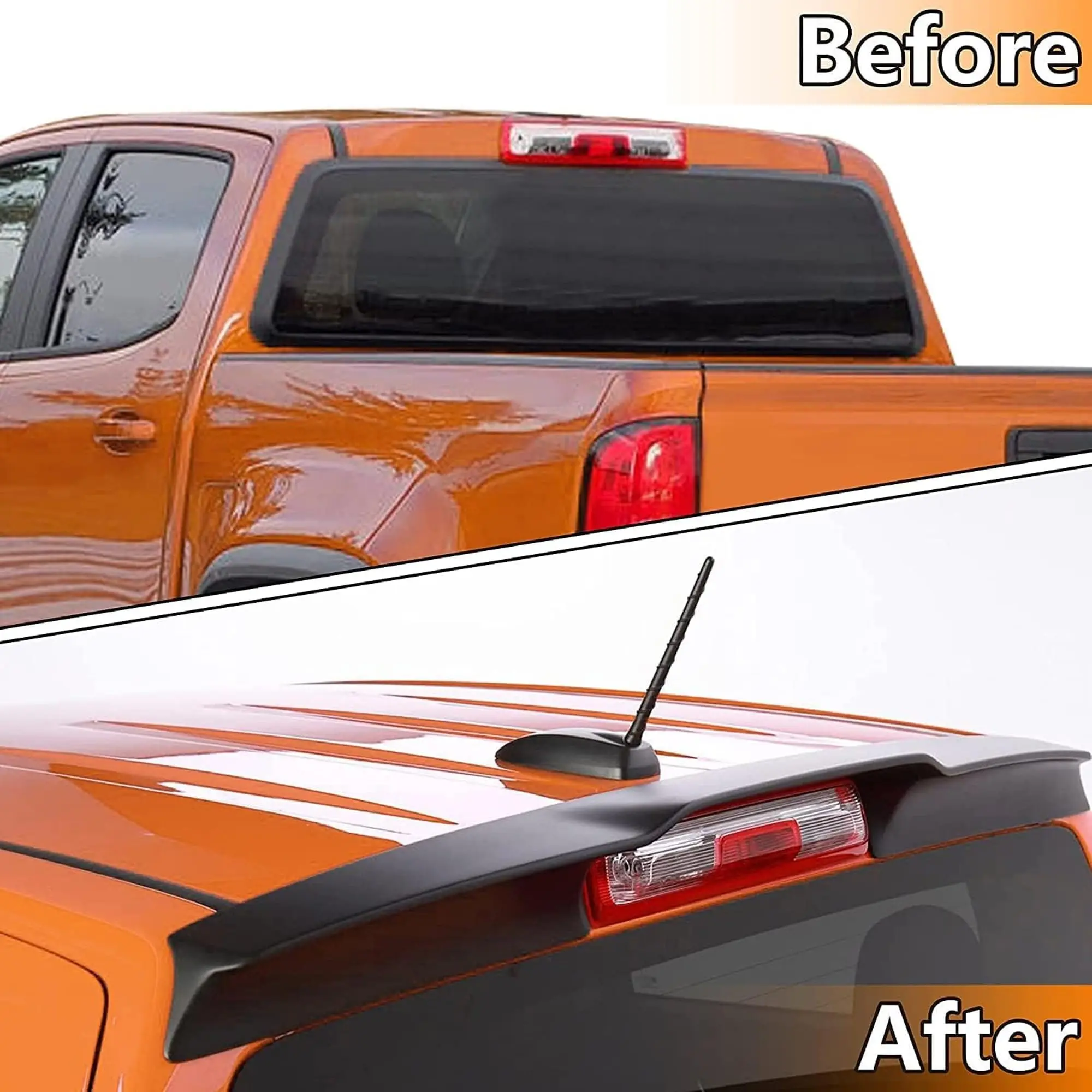 Rear Cab Roof Spoiler Wing,for Chevrolet Colorado 2014-2021 Crew Cab Pickup Truck Black,Automotive Spare Parts,Rear Tail Wing