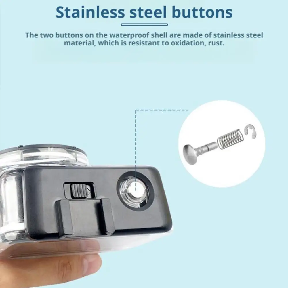 1pc Transparent For DJI Action 6 Action Camera Waterproof Case Sports Camera Waterproof Case Diving Protection Case