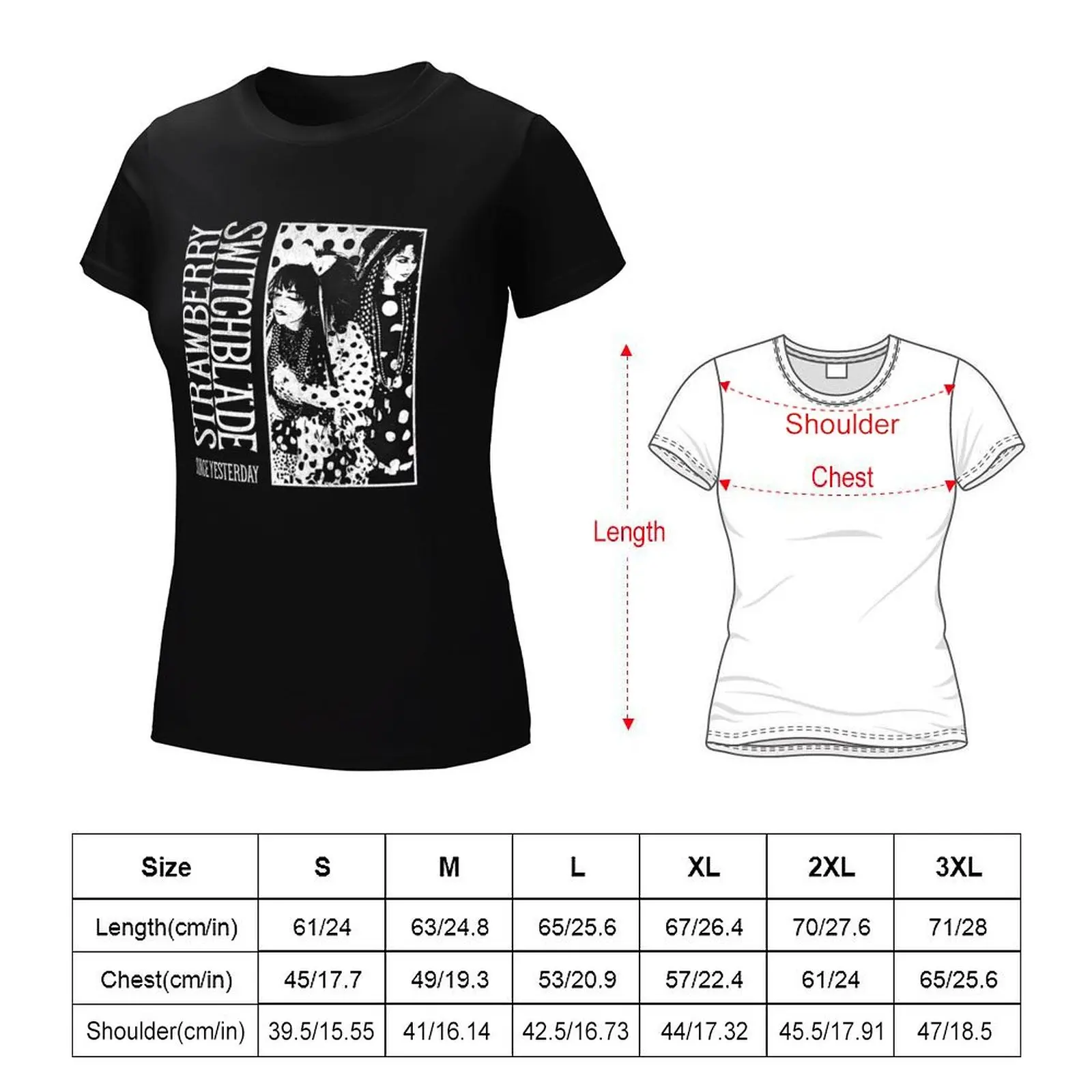 Strawberry Switchblade T-shirt tops graphics plus size tops Woman fashion