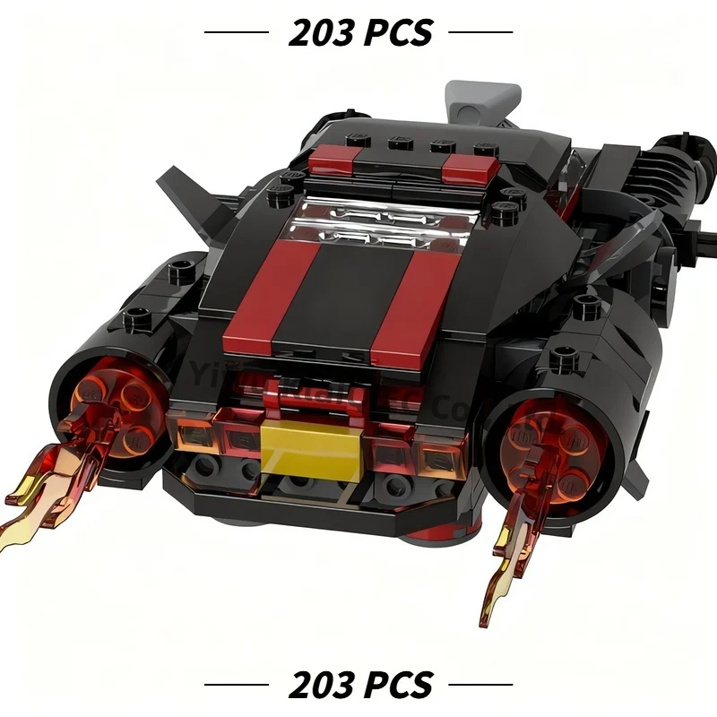 MOC Sci-Fi Galactic Interceptor Pursuit Vehicle Building Blocks Set 203Pcs, Cyberpunk Patrol Car Bricks Adults