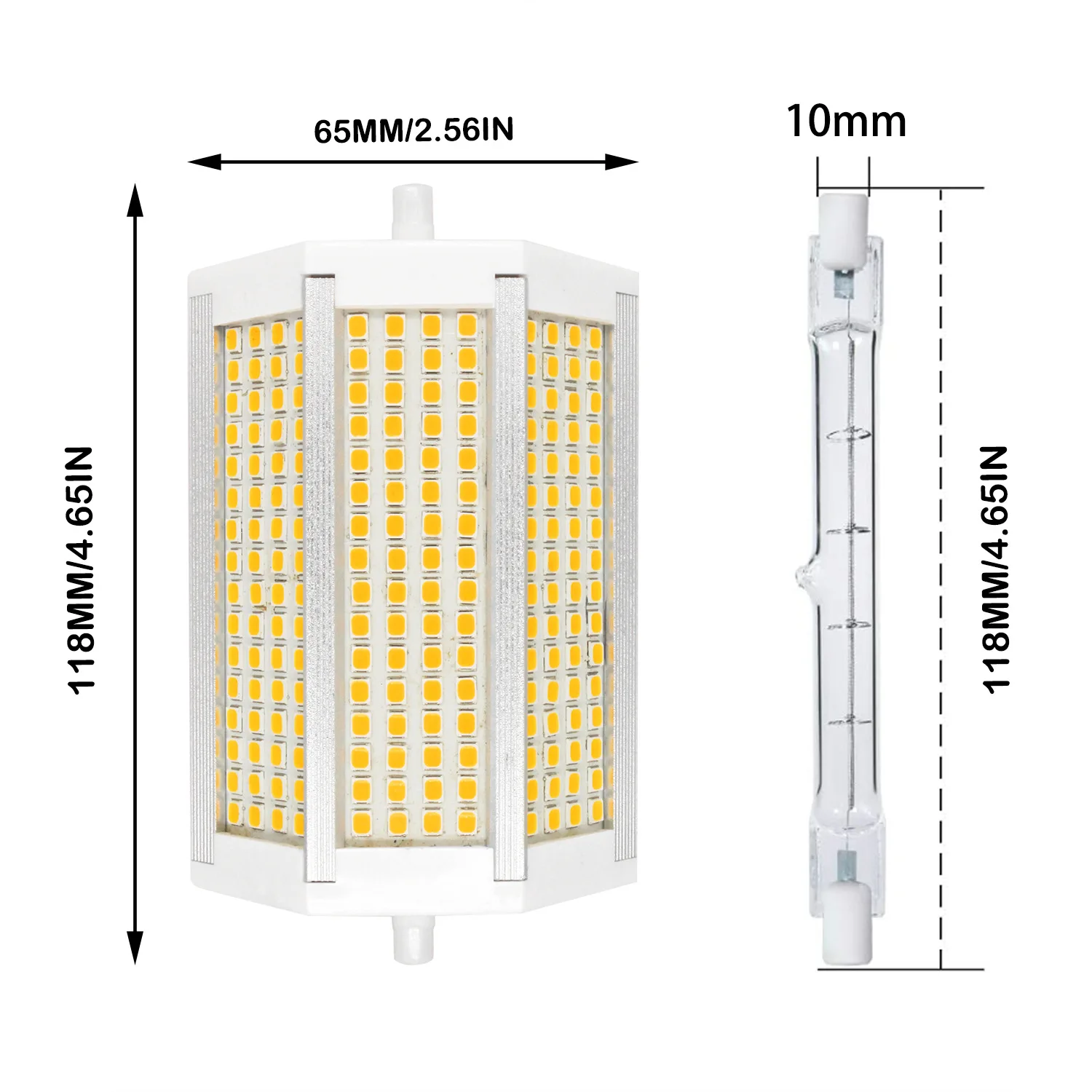 Dimmable 50W Led R7S Light 118mm 5500lm J118 RX7S sun Tube light Equivalent 500w halogen Lamp