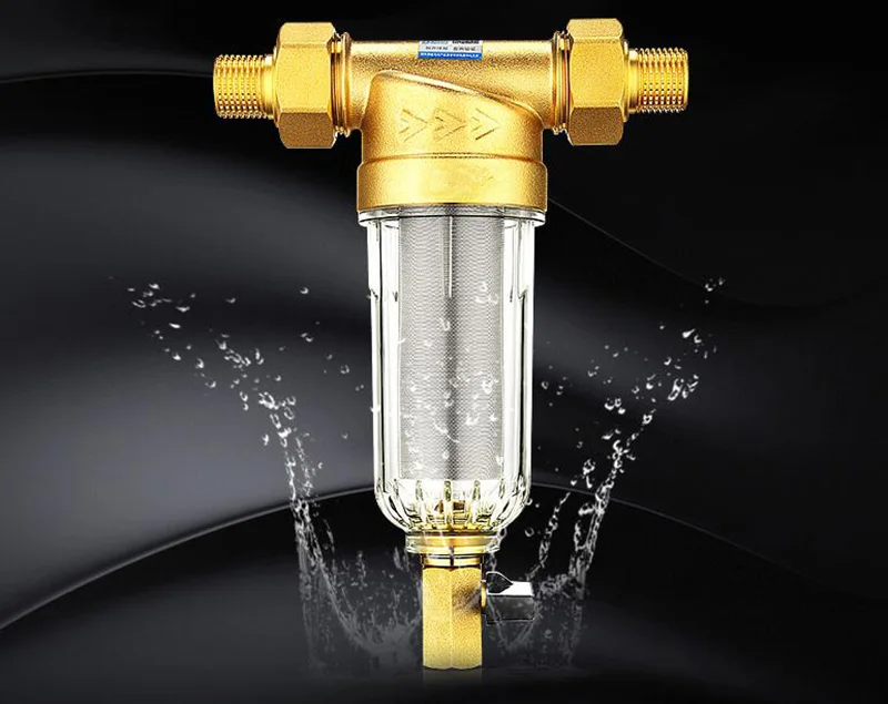 Предварительный фильтр для воды. Первый шаг системы очистки воды. 59, латунь, 40 микрон, сетка из нержавеющей стали, сборная D240.