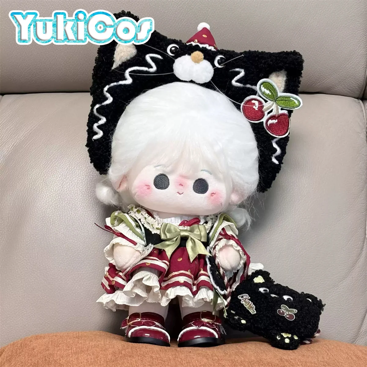 

Kpop Idol Star Cat Neko Cafe Lolita Forest Tea Party Fashion Costume Plush 20cm Doll Accessories Doll's Clothes DJ Mar